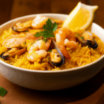 Velvety Seafood Paella in a Perfect Rice Bowl