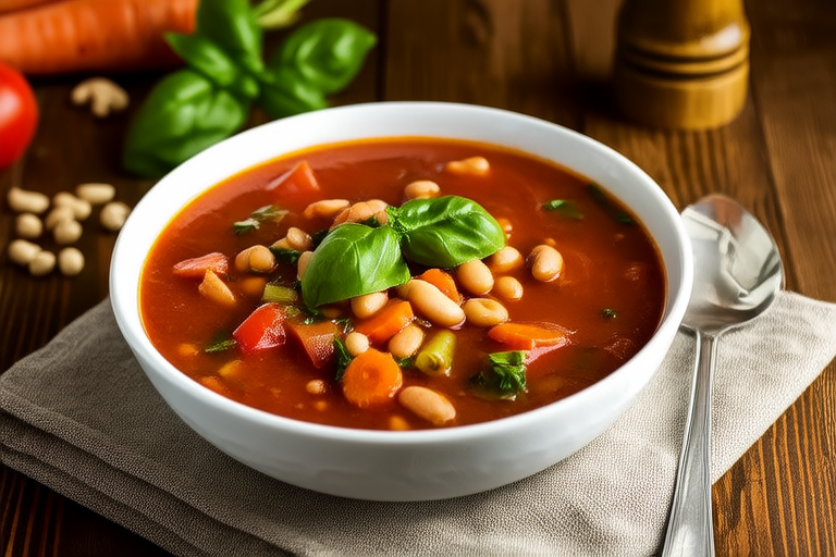 Hearty Minestrone Soup: A Symphony of Veggies and Beans