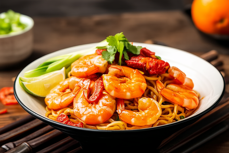 Asian Citrus Shrimp and Noodle Salad