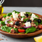 Greek Quinoa Spinach Salad with Feta