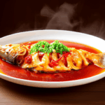 Steamed Fish with Hot and Sour Garlic Sauce
